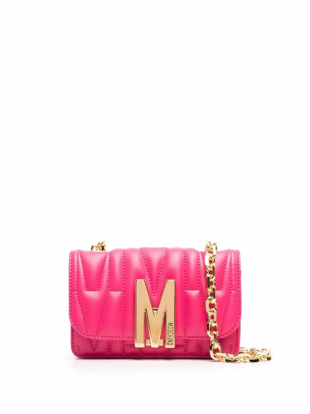 

Moschino logo-plaque crossbody bag - Pink