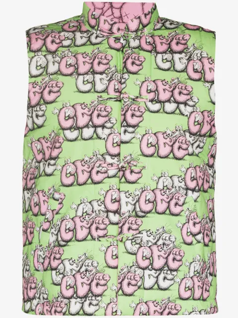 Comme Des Garçons Shirt x KAWS cartoon logo gilet