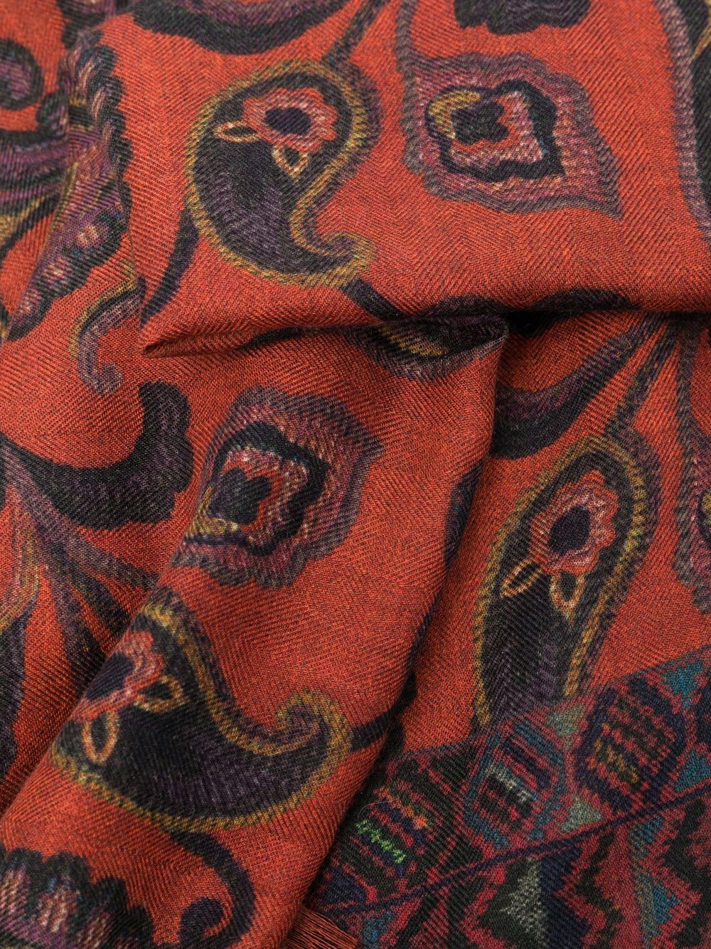 фото Etro двусторонний шарф с узором пейсли
