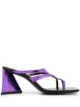 Image 1 of The Attico metallic leather sandals