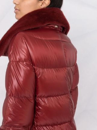 contrasting-panel padded coat展示图