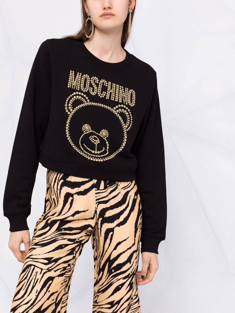 фото Moschino толстовка с декором teddy bear