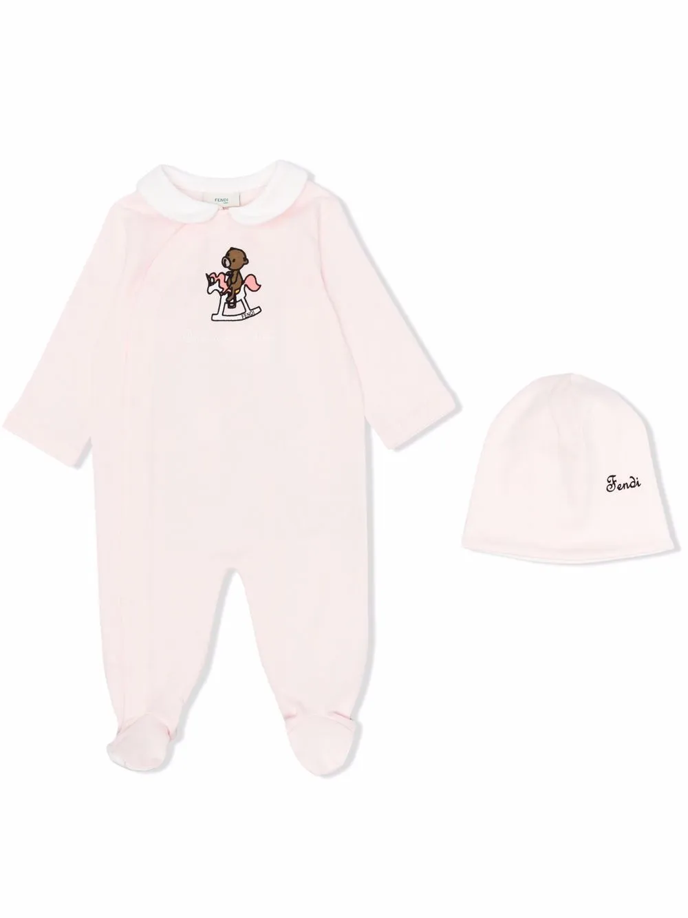 

Fendi Kids pijama con motivo de osito - Rosado
