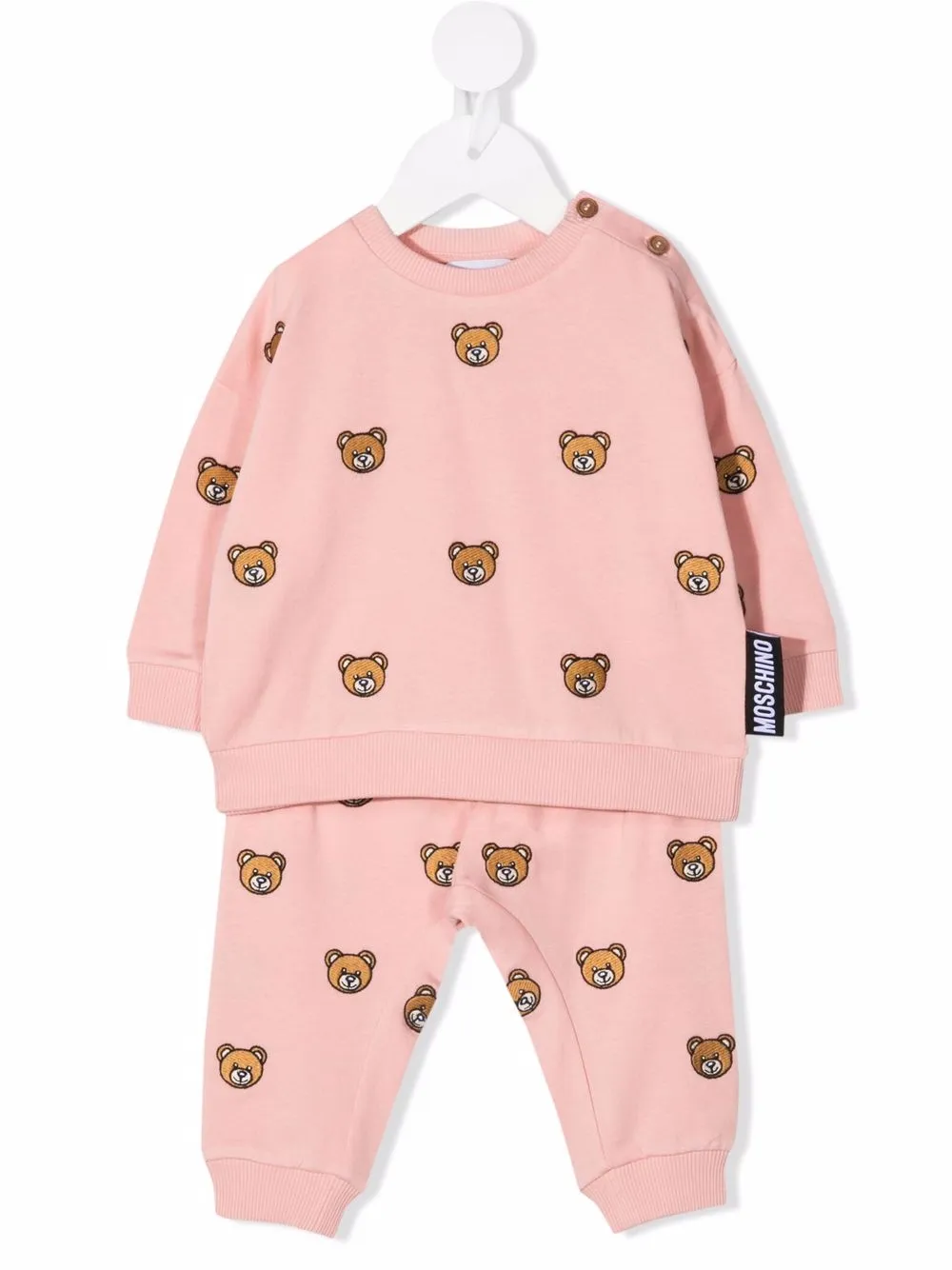 фото Moschino kids спортивный костюм с принтом teddy bear