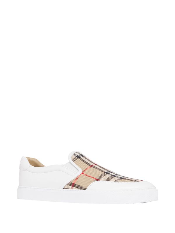 burberry vintage check slip on sneakers