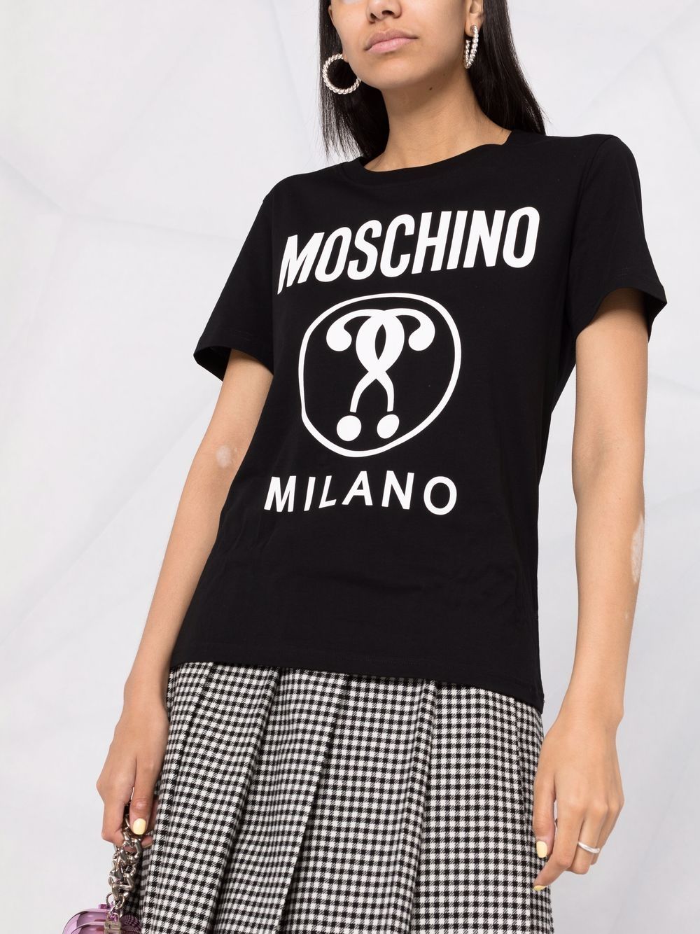 фото Moschino футболка с принтом double question mark