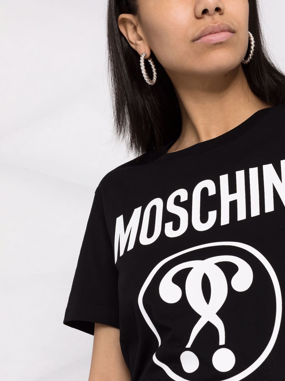 фото Moschino футболка с принтом double question mark