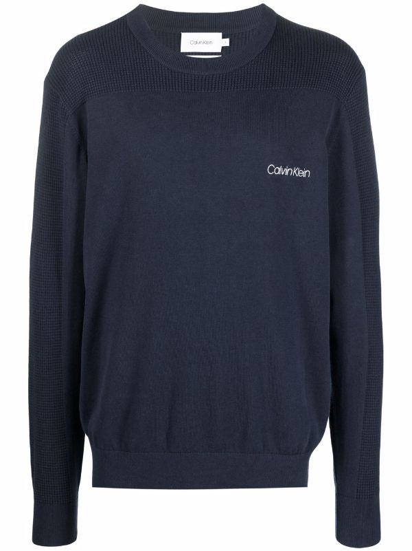 calvin klein navy blue sweater