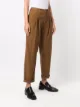 DONDUP Calça cropped cintura alta de veludo cotelê