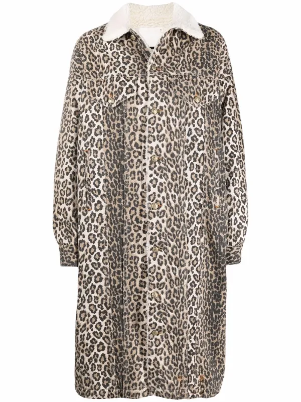 j crew snow leopard coat