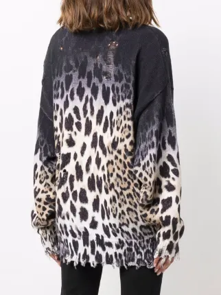 leopard-print raw-cut sweatshirt展示图