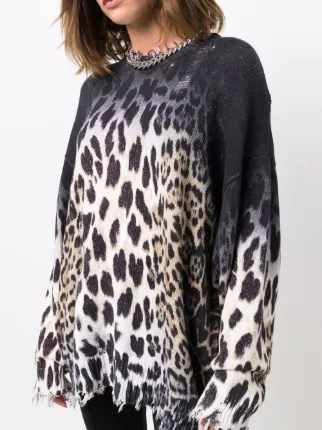 leopard-print raw-cut sweatshirt展示图