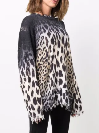 leopard-print raw-cut sweatshirt展示图