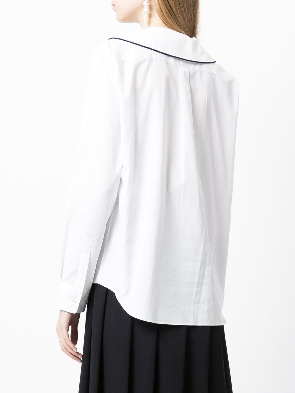 фото Comme des garçons girl peter pan-collar piped-trim shirt