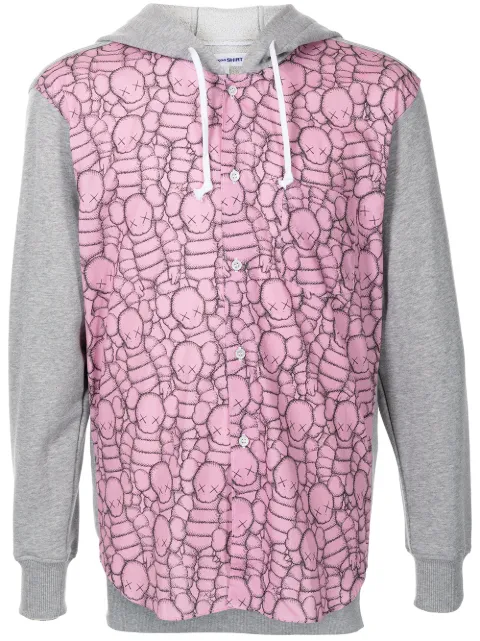 Comme Des Garçons Shirt colour-block cotton hoodie