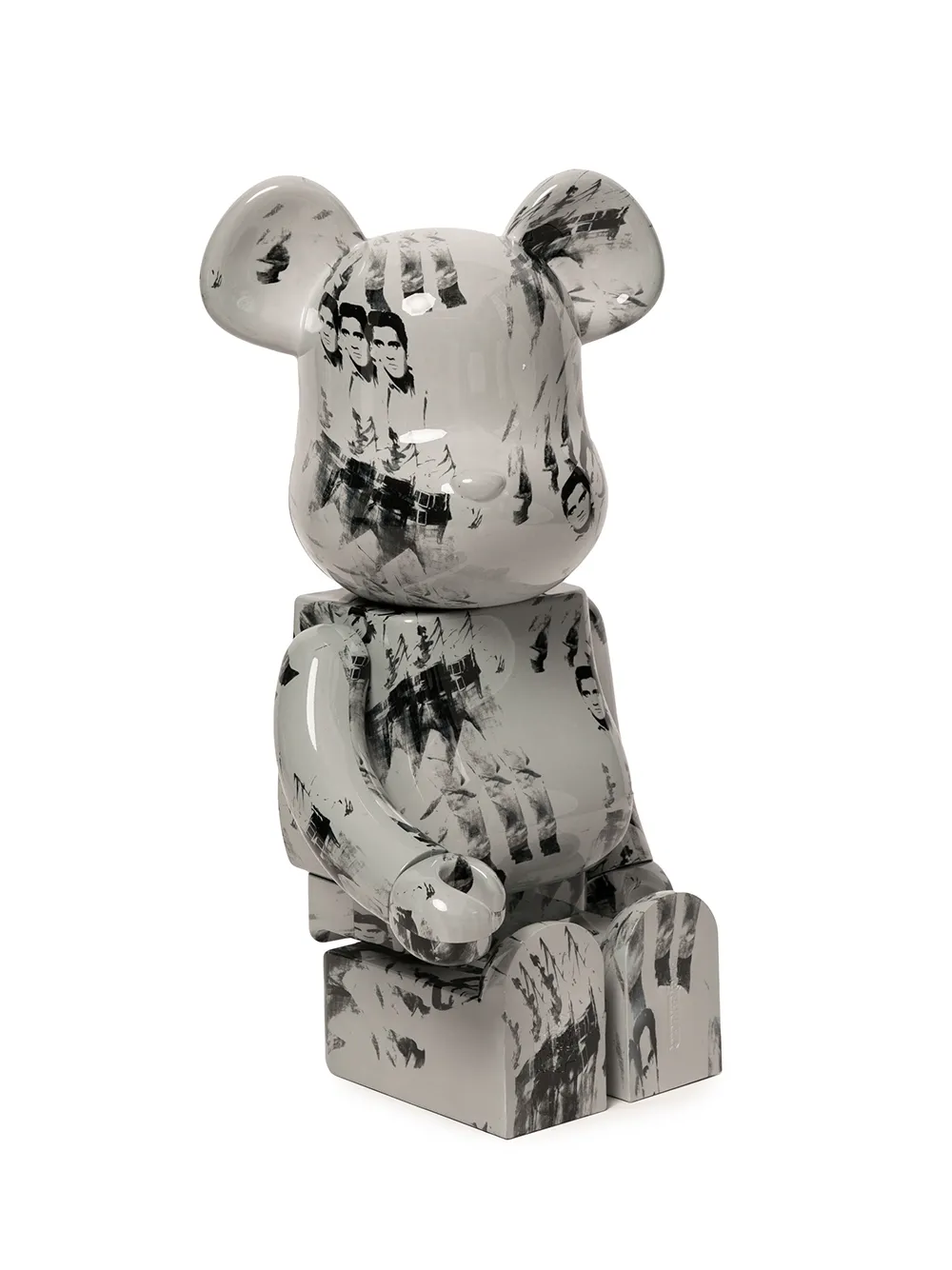 Shop Medicom Toy Be@rbrick Andy Warhol's Elvis Presley 1000% Figure In Grey