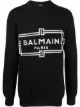 Image 1 of Balmain intarsia logo merino jumper