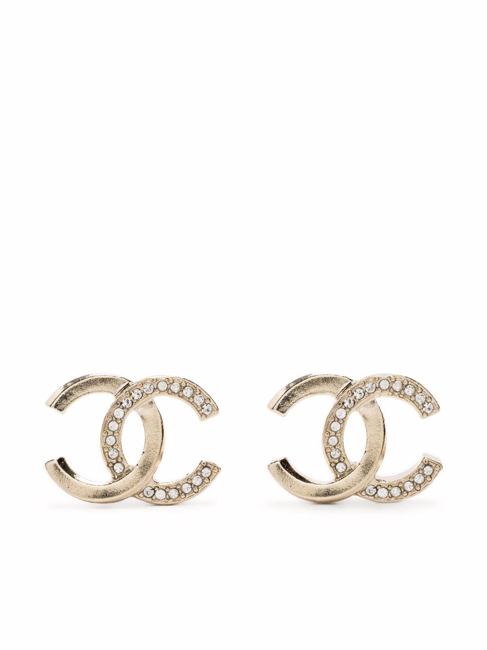 chanel interlocking cc earrings