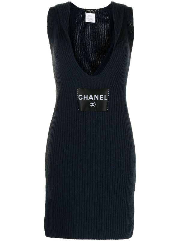 Chanel cashmere black dress 2008