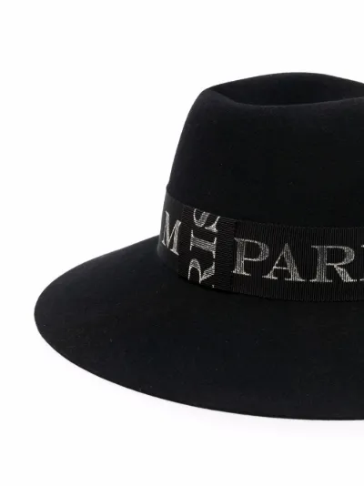 embroidered-logo fedora hat | Maison 