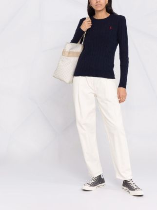 Polo Pony cable-knit jumper展示图