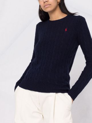 Polo Pony cable-knit jumper展示图