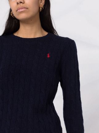 Polo Pony cable-knit jumper展示图