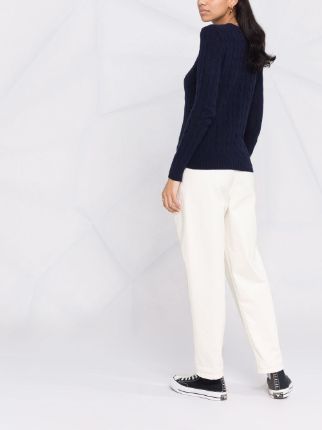 Polo Pony cable-knit jumper展示图