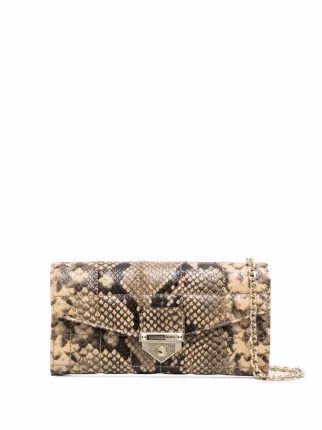 Michael Kors Logo snake-effect Crossbody Bag - Farfetch