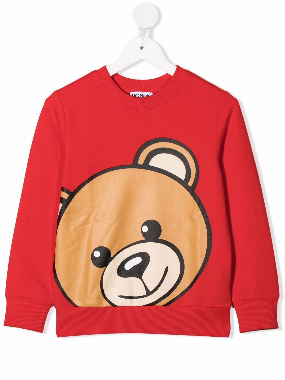 

Moschino Kids Toy Bear print sweatshirt - Red