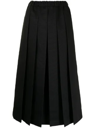 Knife pleated shop midi skirt