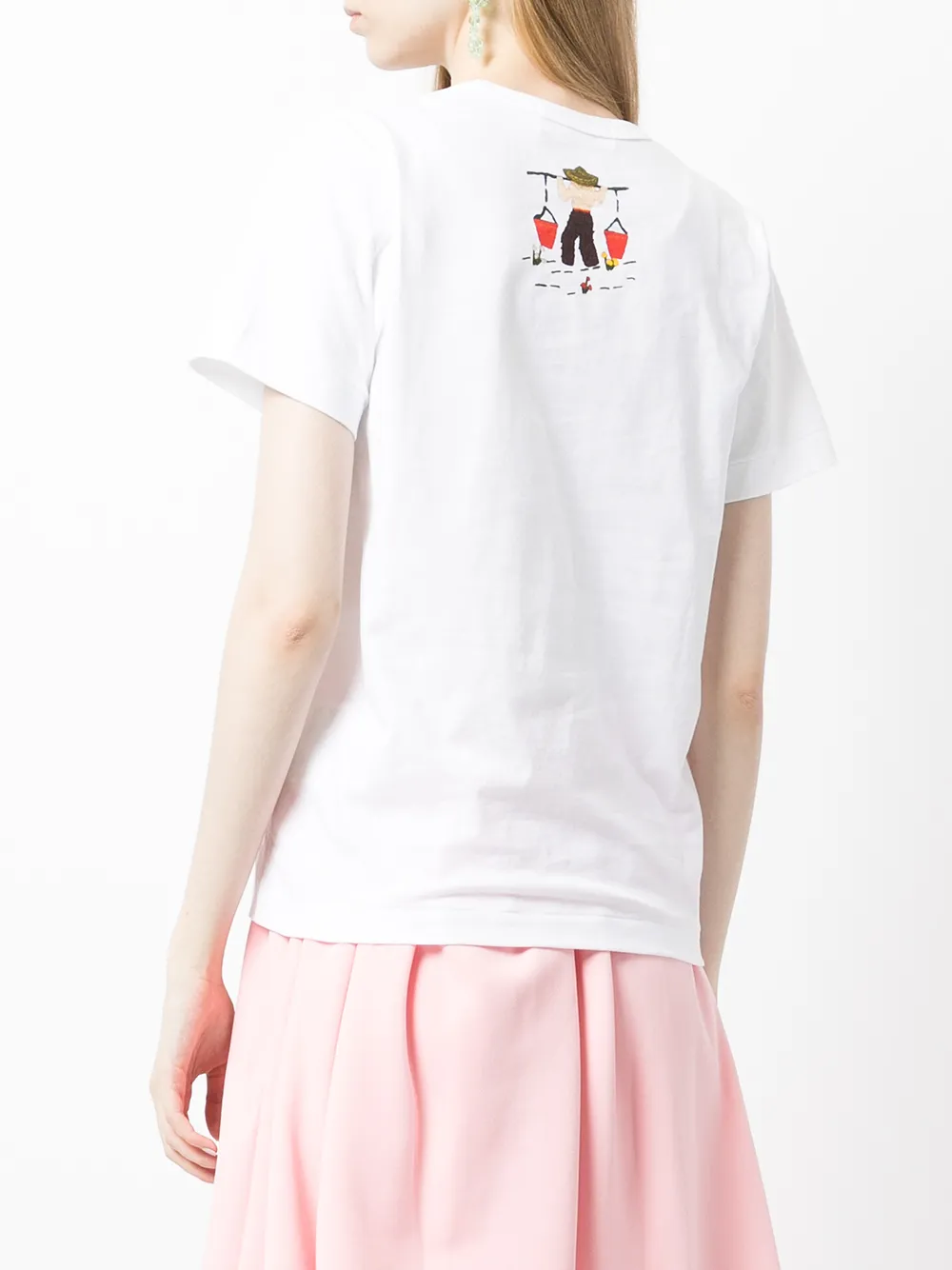 фото Comme des garçons girl футболка с вышивкой