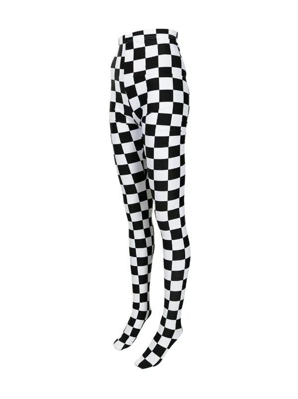 Checkered high-rise Tights - Farfetch