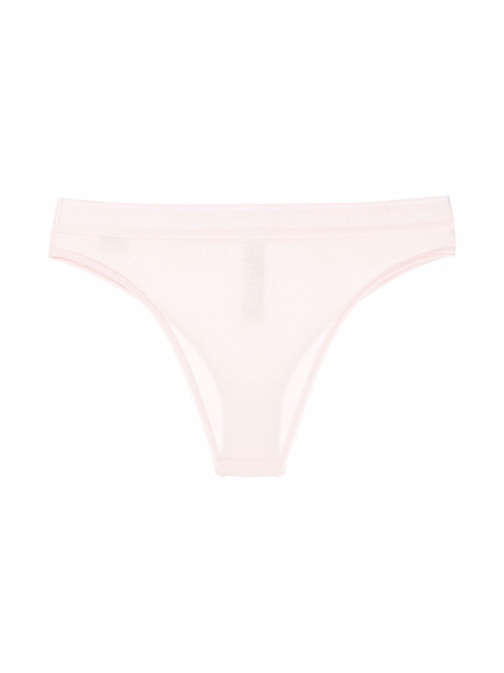 Shop Calvin Klein Waistband-logo Thong In Pink