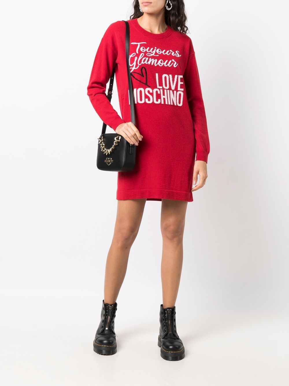 фото Love moschino трикотажное платье с логотипом