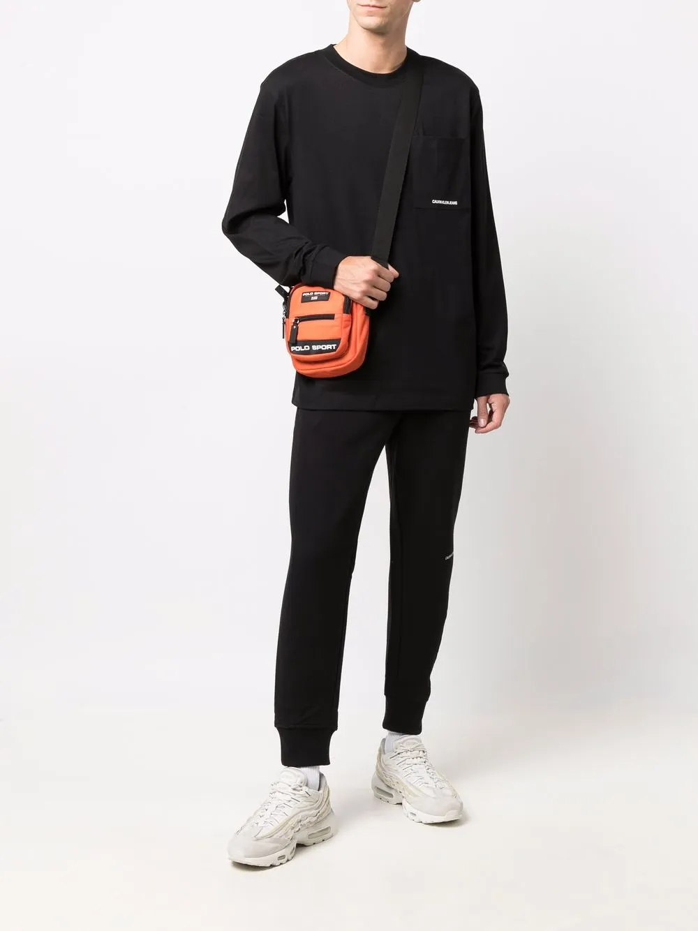 фото Calvin klein jeans футболка с длинными рукавами и логотипом