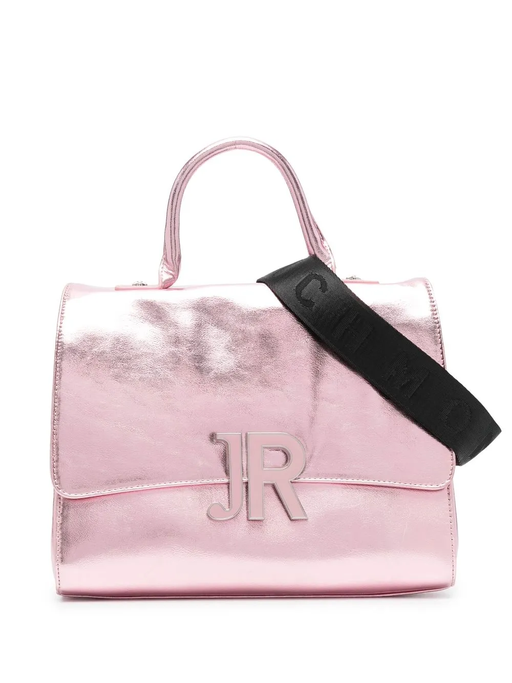 

John Richmond tote con efecto metalizado - Rosado