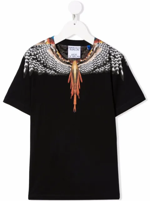 Marcelo Burlon County Of Milan Kids wing-print cotton T-Shirt 