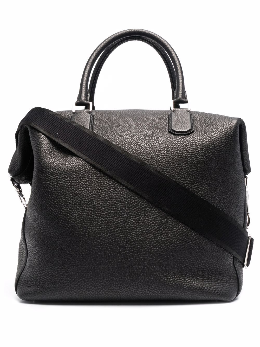 Coach black leather duffle on sale bag