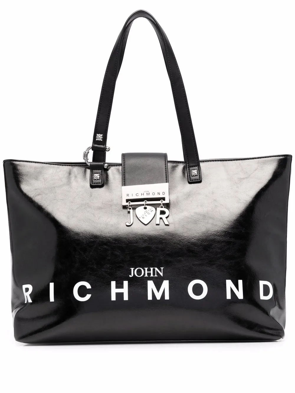

John Richmond tote Sanford con logo estampado - Negro