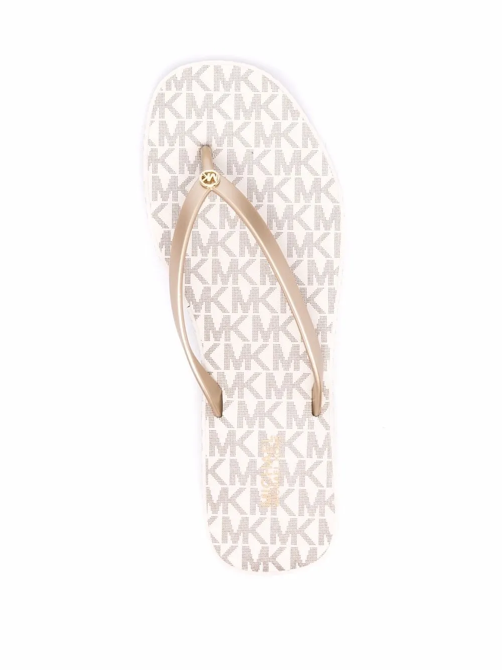 Michael Kors Lilo teenslippers met monogramprint Goud
