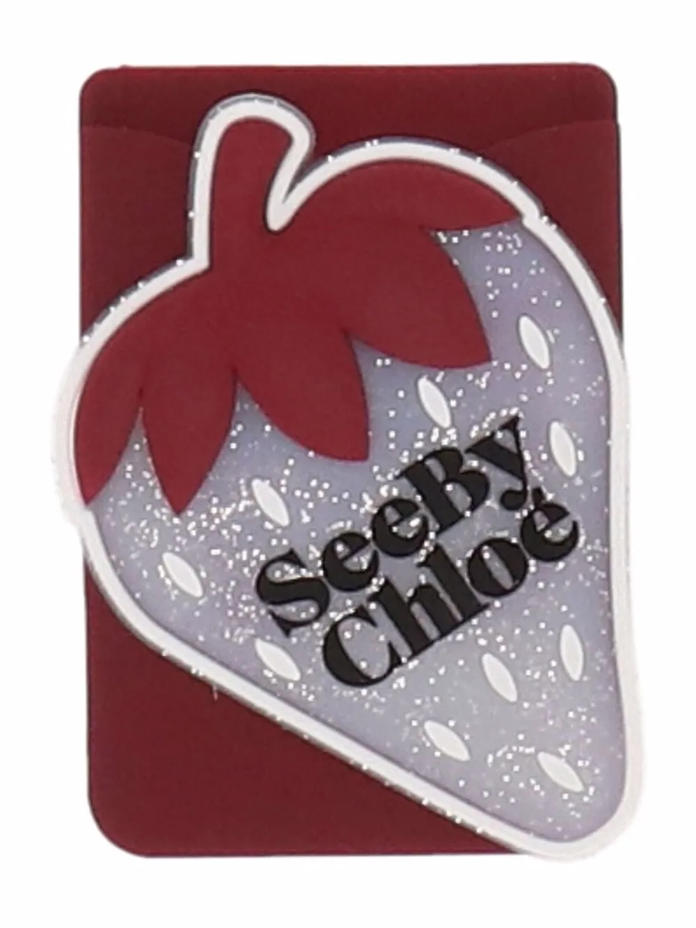 

See by Chloé soporte para celular con logo estampado - Rojo