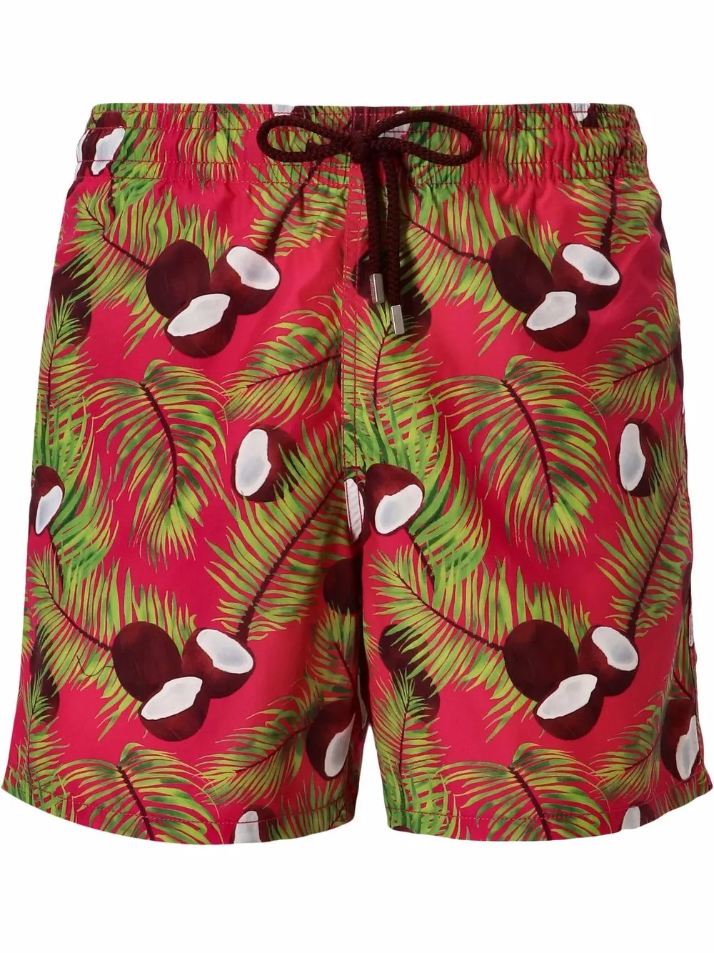 

Vilebrequin shorts de playa con estampado hawaiano - Rojo