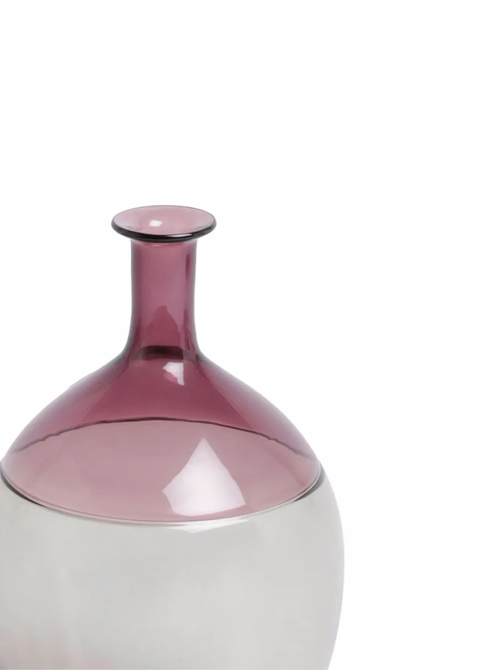 Shop Venini Bolle Bottle Vase In Grey