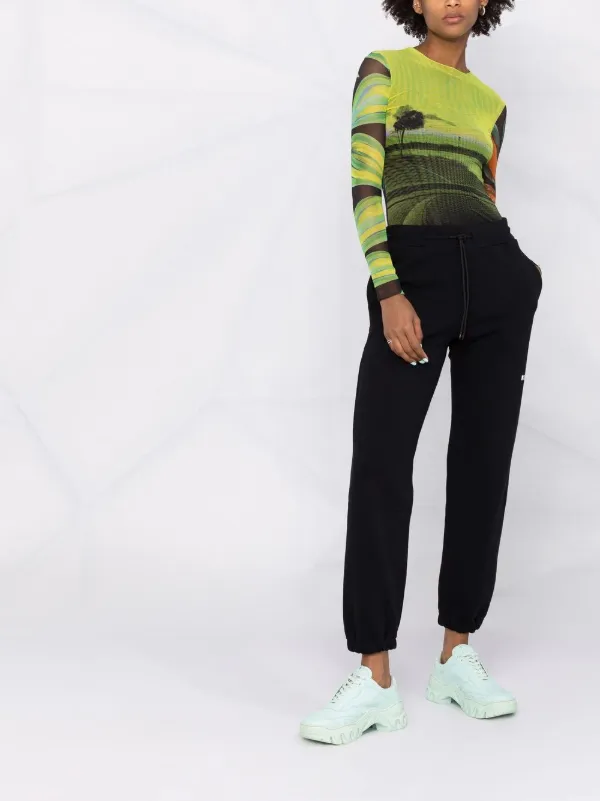ボトムスその他 MSGM JOGGING PANTS WITH LOGO PRINT (2000MDP500_20000494) MSGM logo-print Cotton Joggers | Black | FARFETCH GE
