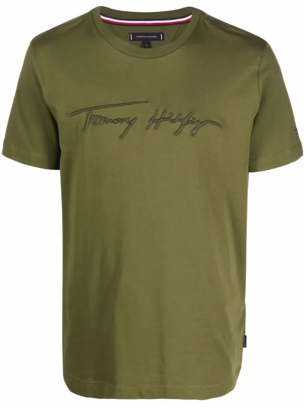 Shop Tommy Hilfiger embroidered logo T-shirt with Express Delivery -  FARFETCH