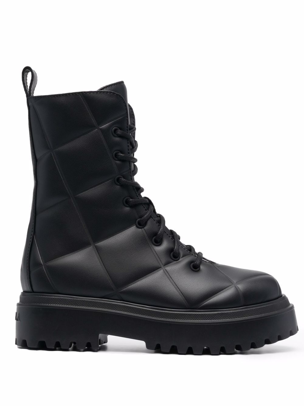 

Le Silla botas capitonadas con agujetas - Negro