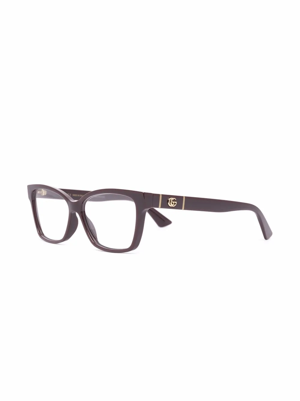 фото Gucci eyewear очки в прямоугольной оправе с логотипом gg