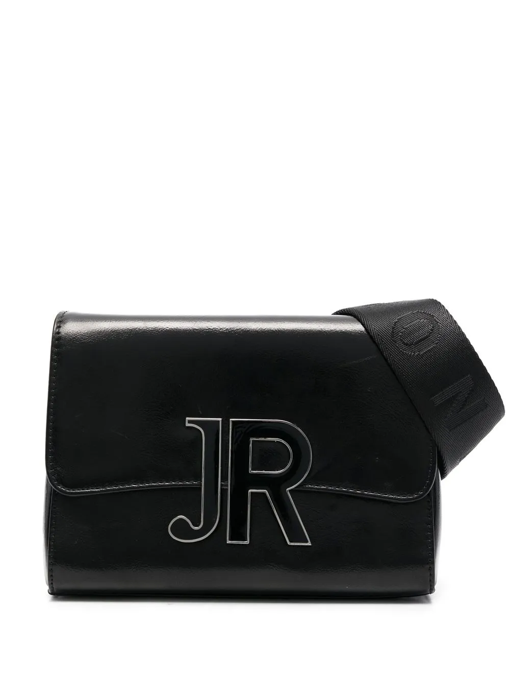 

John Richmond bolsa de hombro con placa del logo - Negro