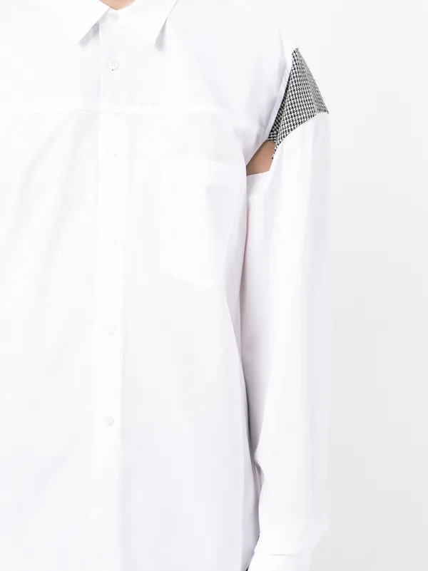 cut out collar shirt
